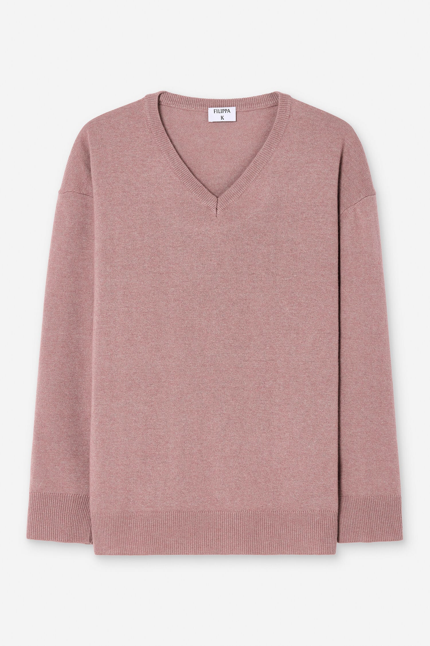Filippa K / soft wool v-neck sweater / Light Pink