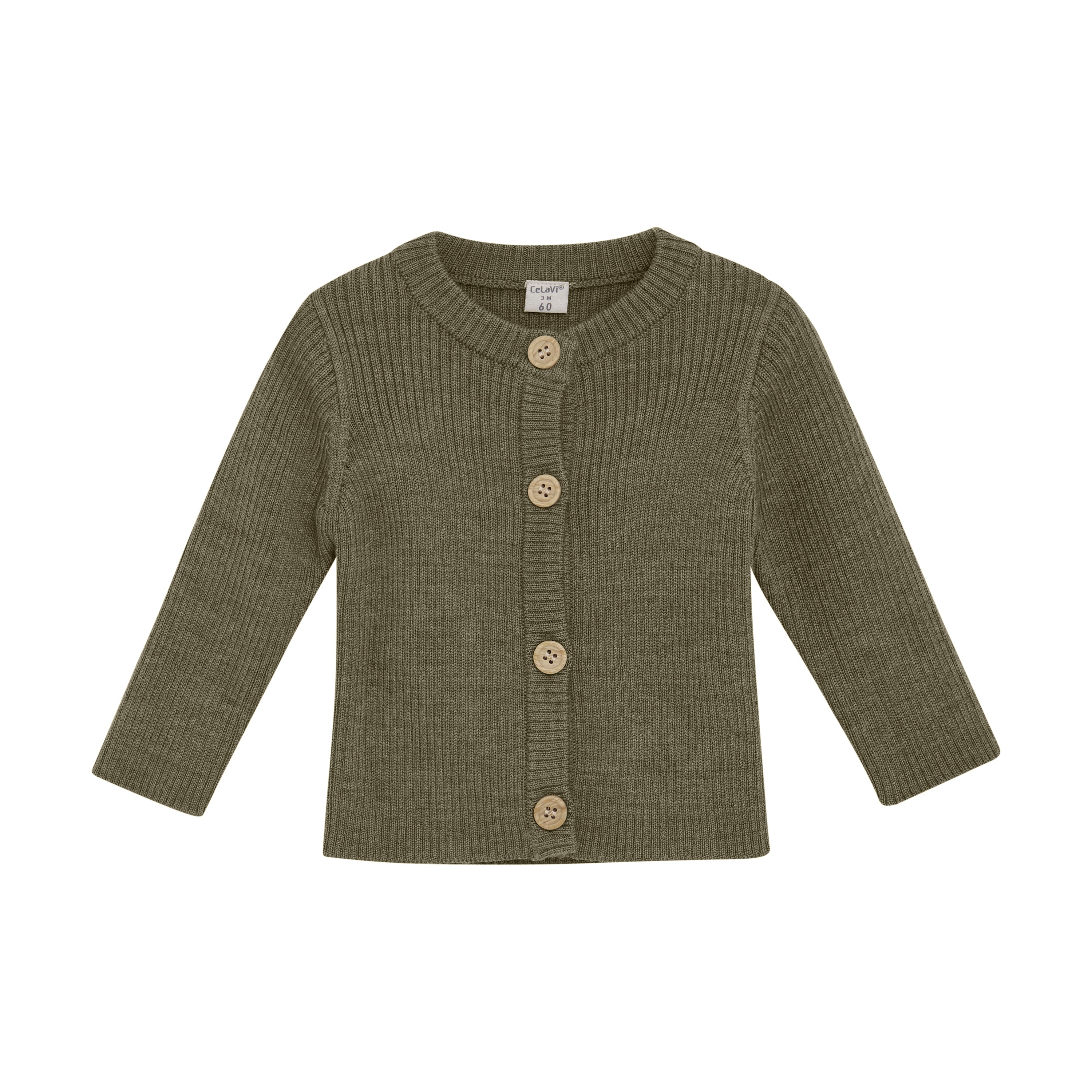 CeLaVi / Cardigan - Knitted / Dusky Green