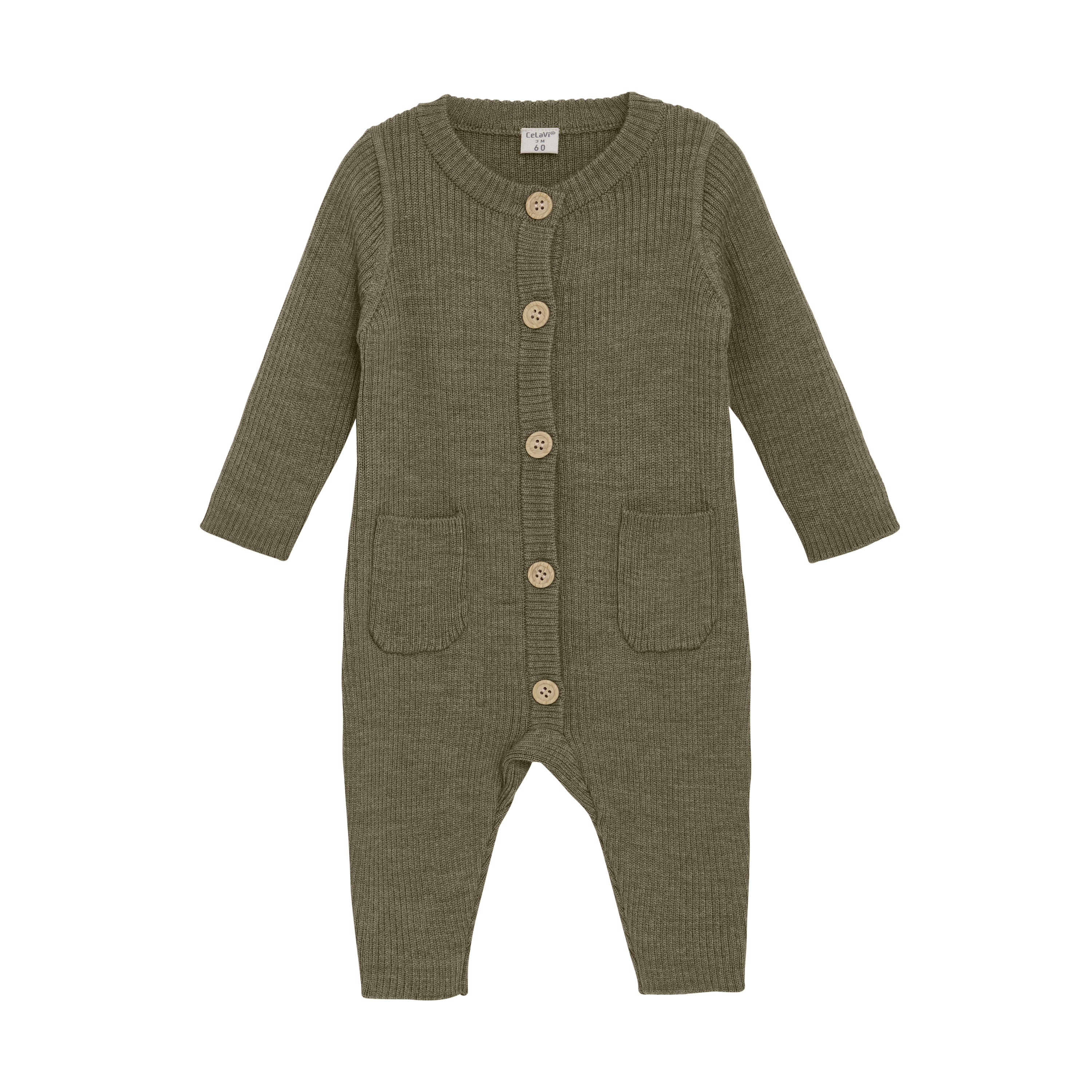 CeLaVi / Jumpsuit - Knitted / Dusky Green