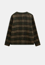 ANERKJENDT / AKDAN HEAVY TWILL CHECK OVERSHIRT / Forest night
