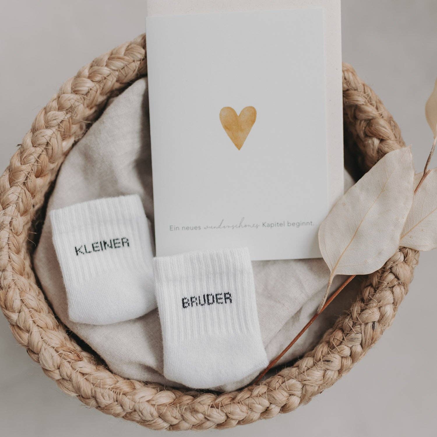 Eulenschnitt - Babysocken Kleiner Bruder 16-18