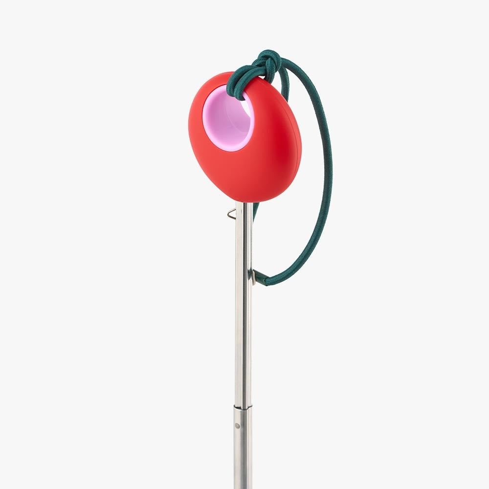 Mini Faltbarer Regenschirm 'Joy' mit Streifen / rosa