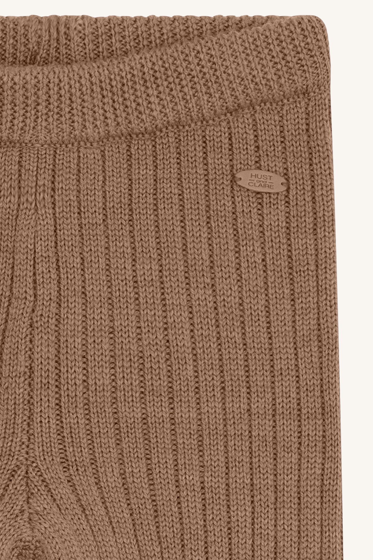 Hust&Claire / HCLui Wool Rib Pants / Coca Mocha