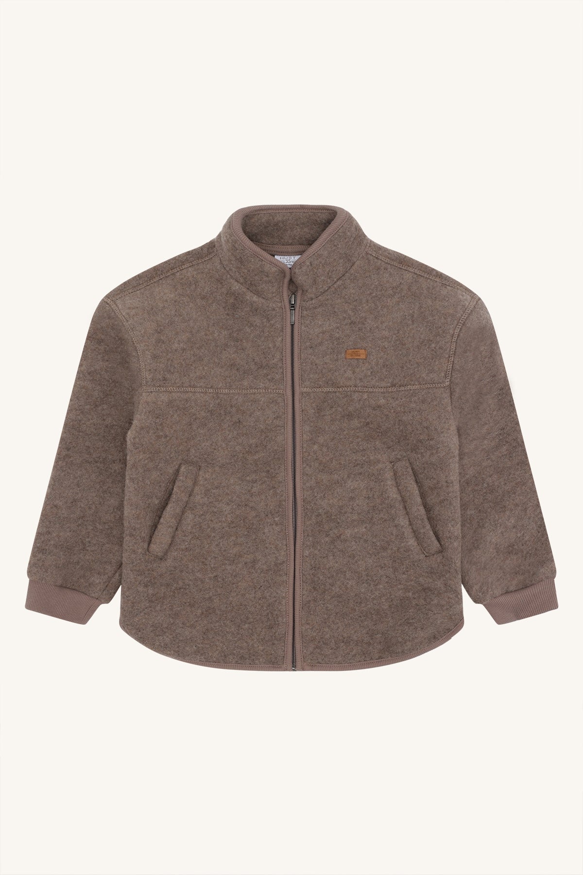 Hust&Claire / HCEmi Zip Jacket Wool Fleece / Deer Melange