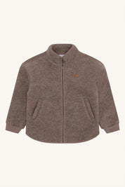 Hust&Claire / HCEmi Zip Jacket Wool Fleece / Deer Melange