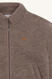 Hust&Claire / HCEmi Zip Jacket Wool Fleece / Deer Melange