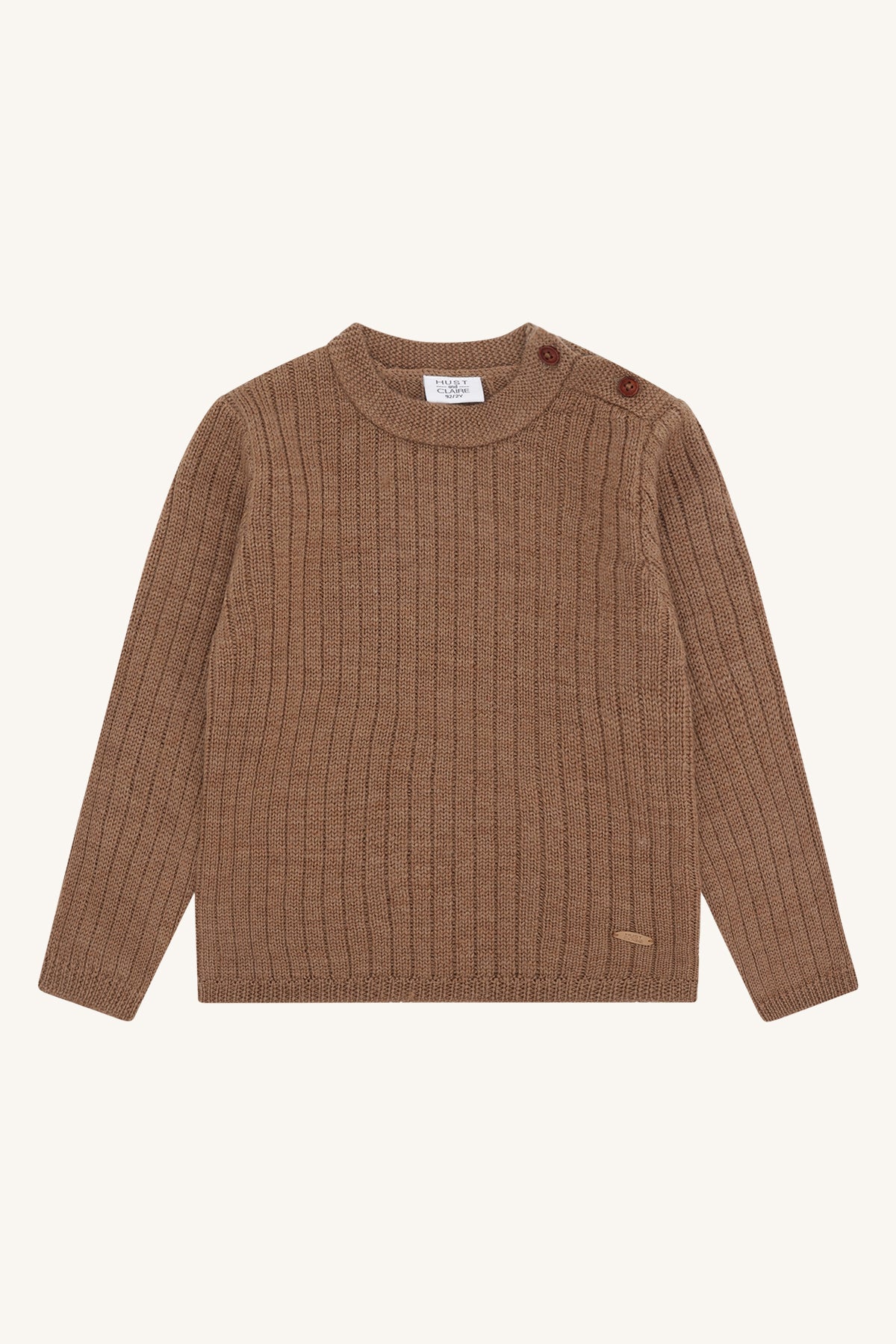 Hust&Claire / HCPil Wool Rib Knit / Coca Mocha