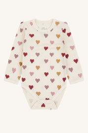 Hust&Claire / HCBaloo Hearts Puff Body Stocking / Off White