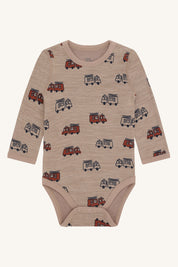 Hust&Claire / HCBaloo Firetruck Body Stocking / Biscuit