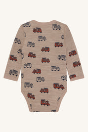 Hust&Claire / HCBaloo Firetruck Body Stocking / Biscuit