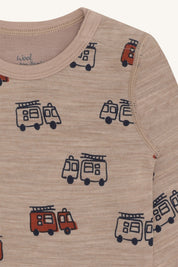 Hust&Claire / HCBaloo Firetruck Body Stocking / Biscuit