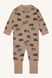 Hust&Claire / HCManu Firetruck Zip Nightwear / Biscuit
