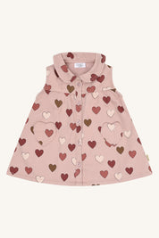 Hust & Claire / HCKatinka Fine Twill Old Hearts / Adobe Rose