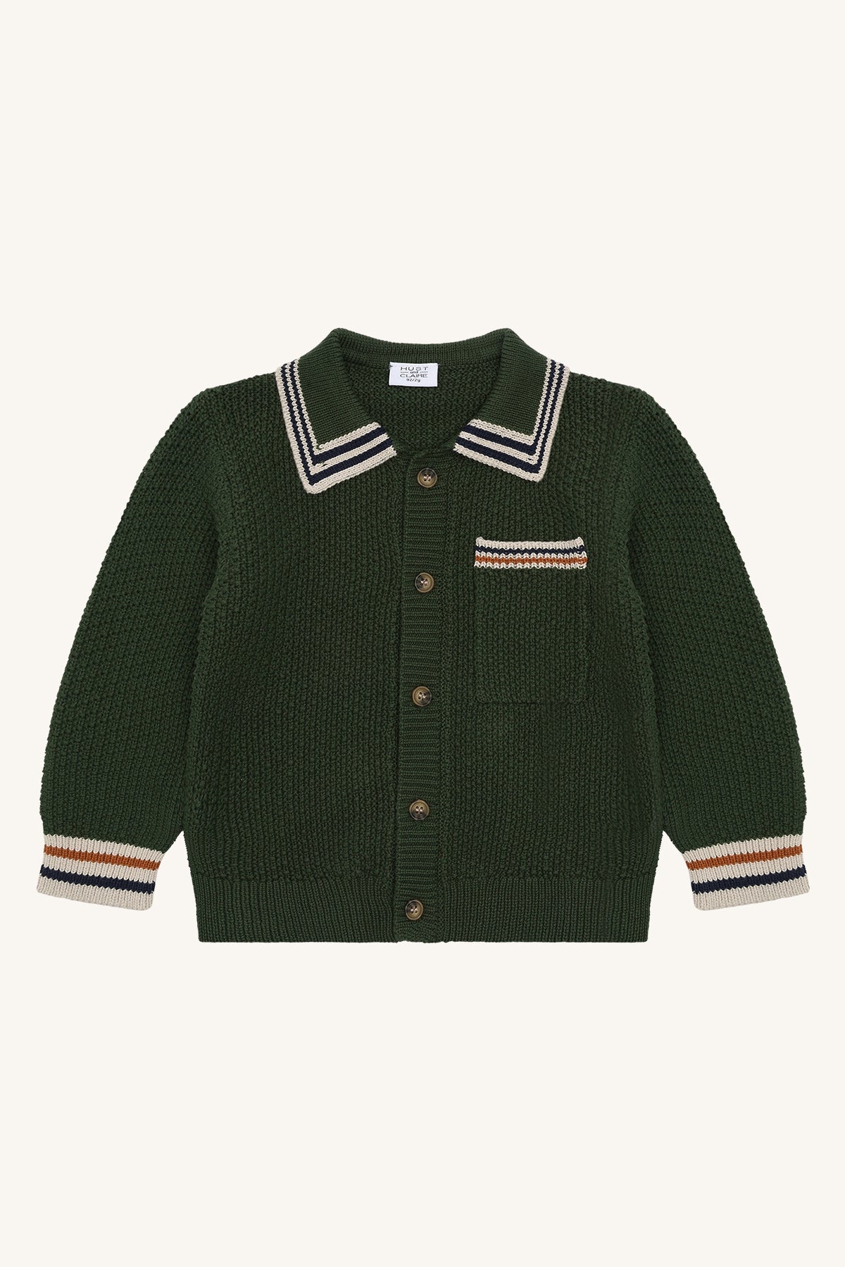 Hust&Claire / HCPelle  Polo cardigan / Deep Ivy