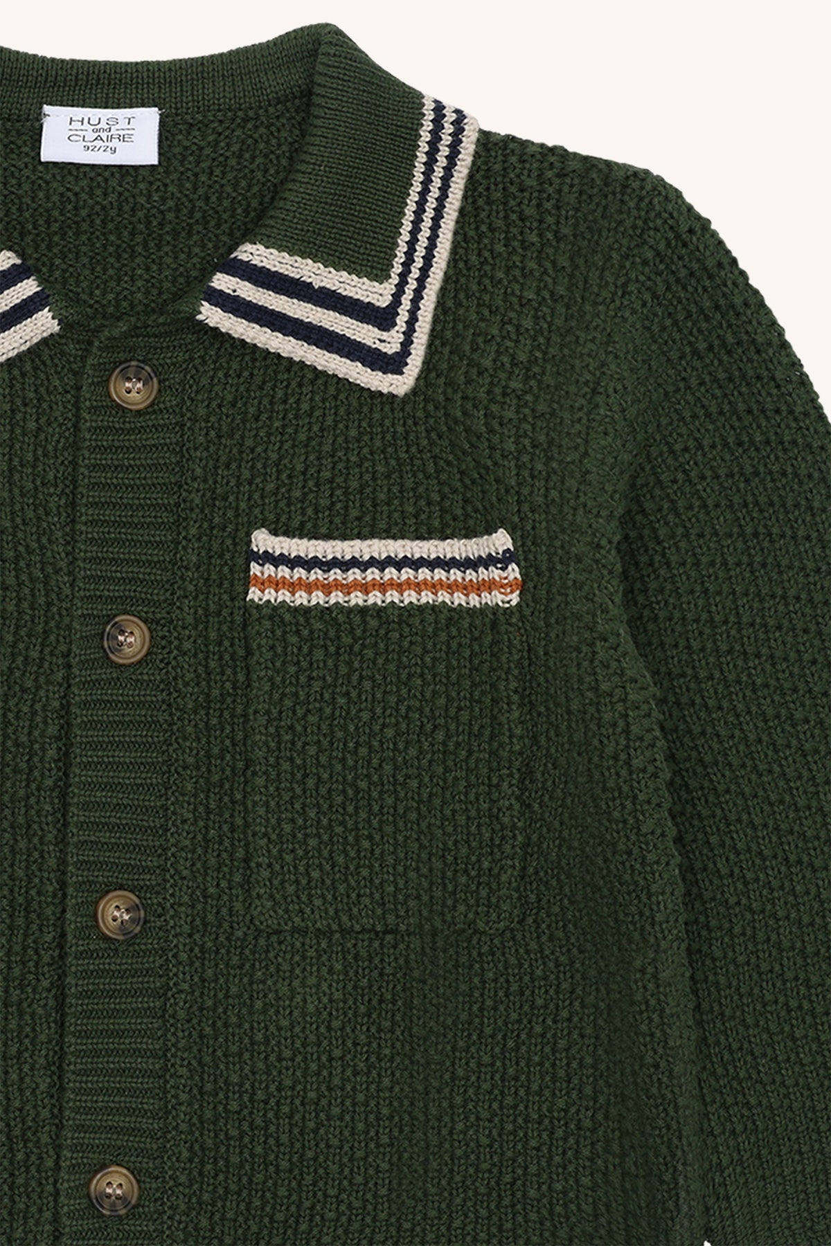 Hust&Claire / HCPelle  Polo cardigan / Deep Ivy