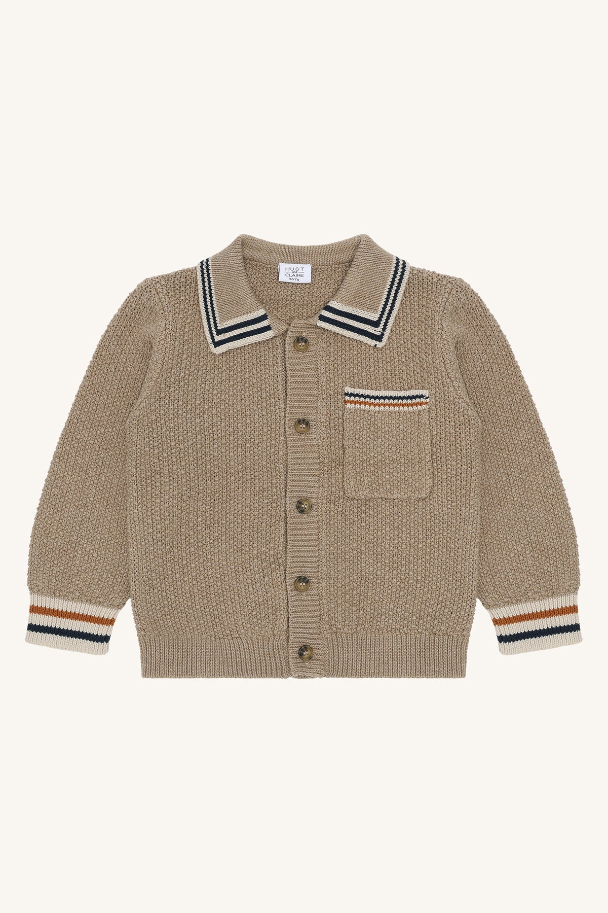 Hust&Claire / HCPelle  Polo cardigan / Biscuit