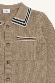 Hust&Claire / HCPelle  Polo cardigan / Biscuit