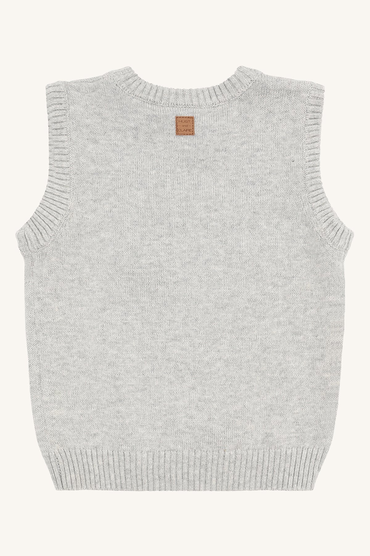 Hust & Claire / HCPrinco  Reindeer Vest / Soft Grey Melange