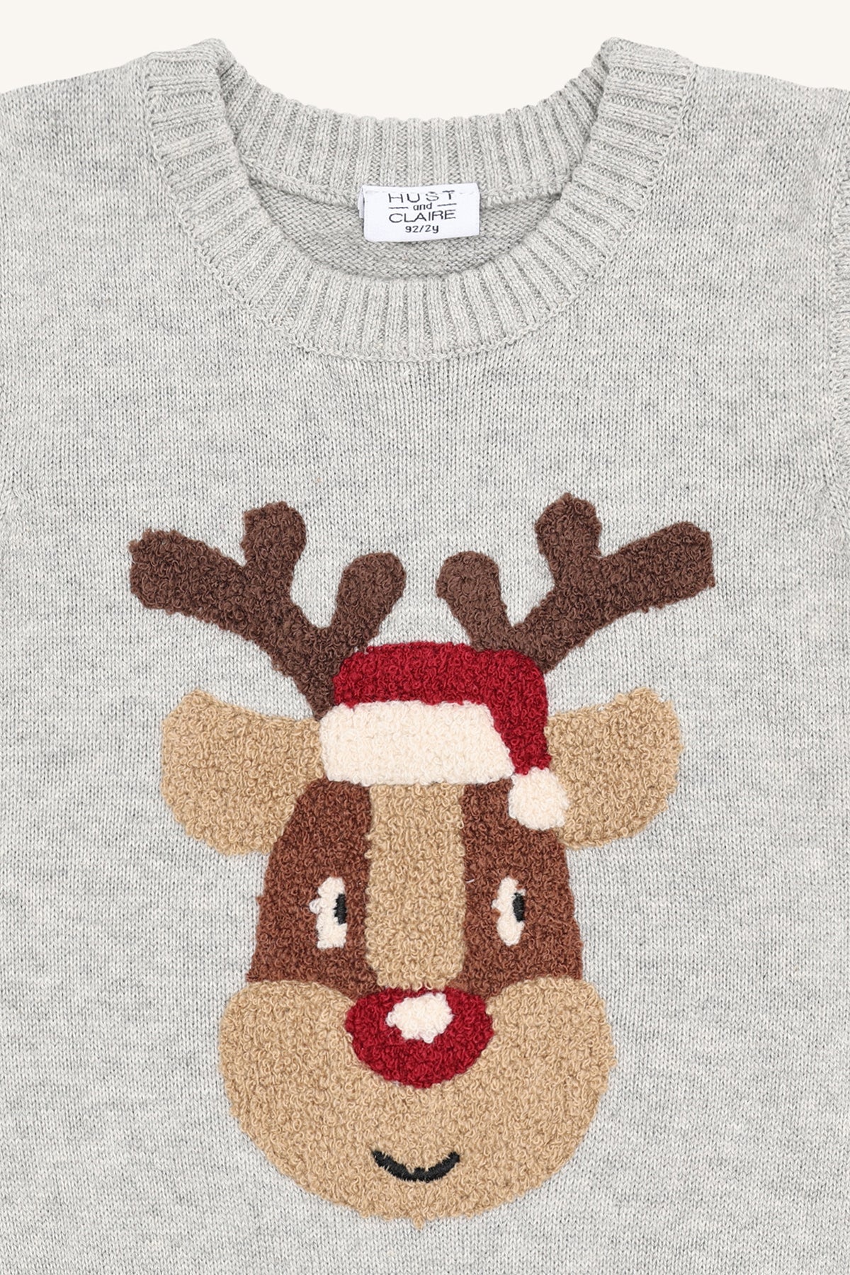 Hust & Claire / HCPrinco  Reindeer Vest / Soft Grey Melange
