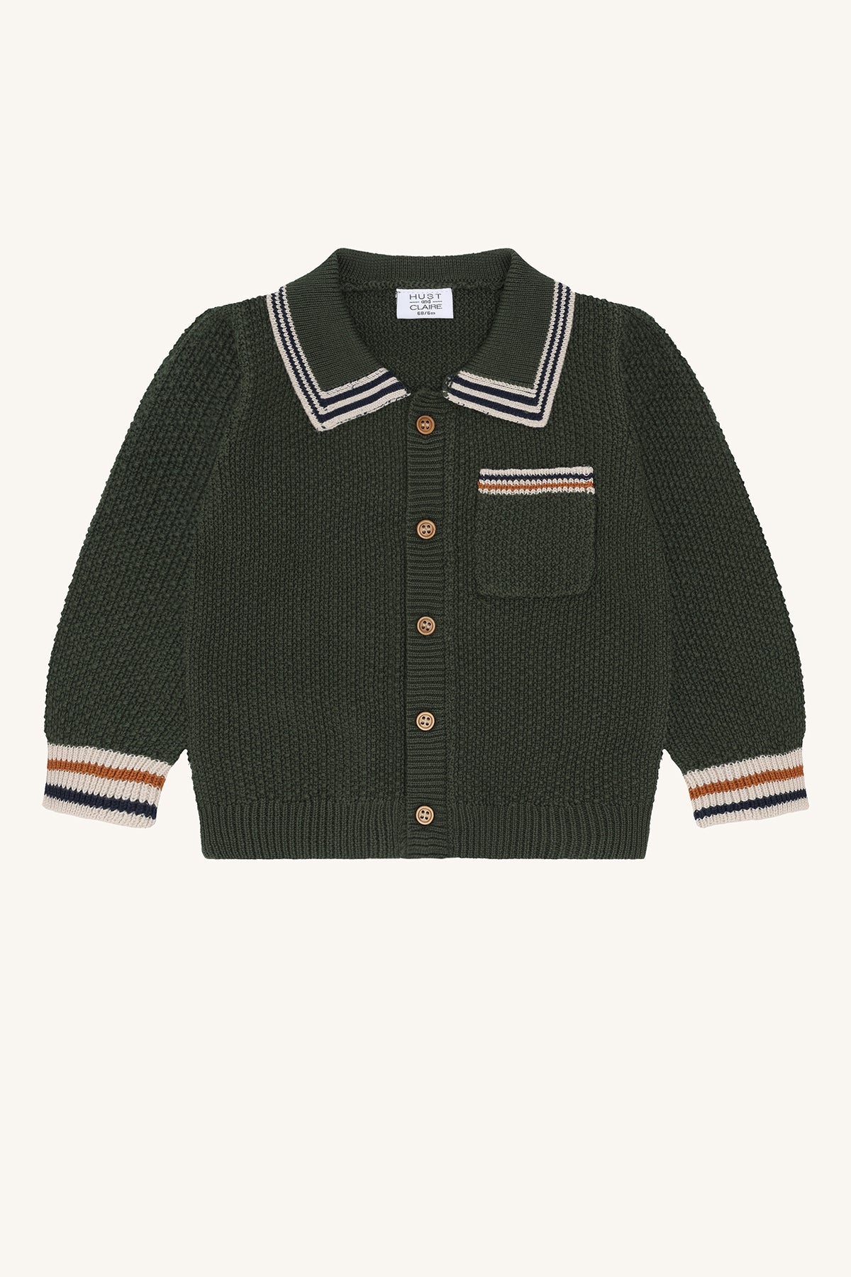 Hust&Claire / HCCharli Polo cardigan / Deep Ivy