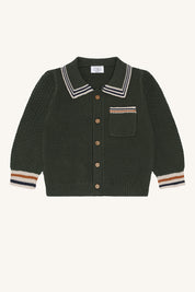 Hust&Claire / HCCharli Polo cardigan / Deep Ivy
