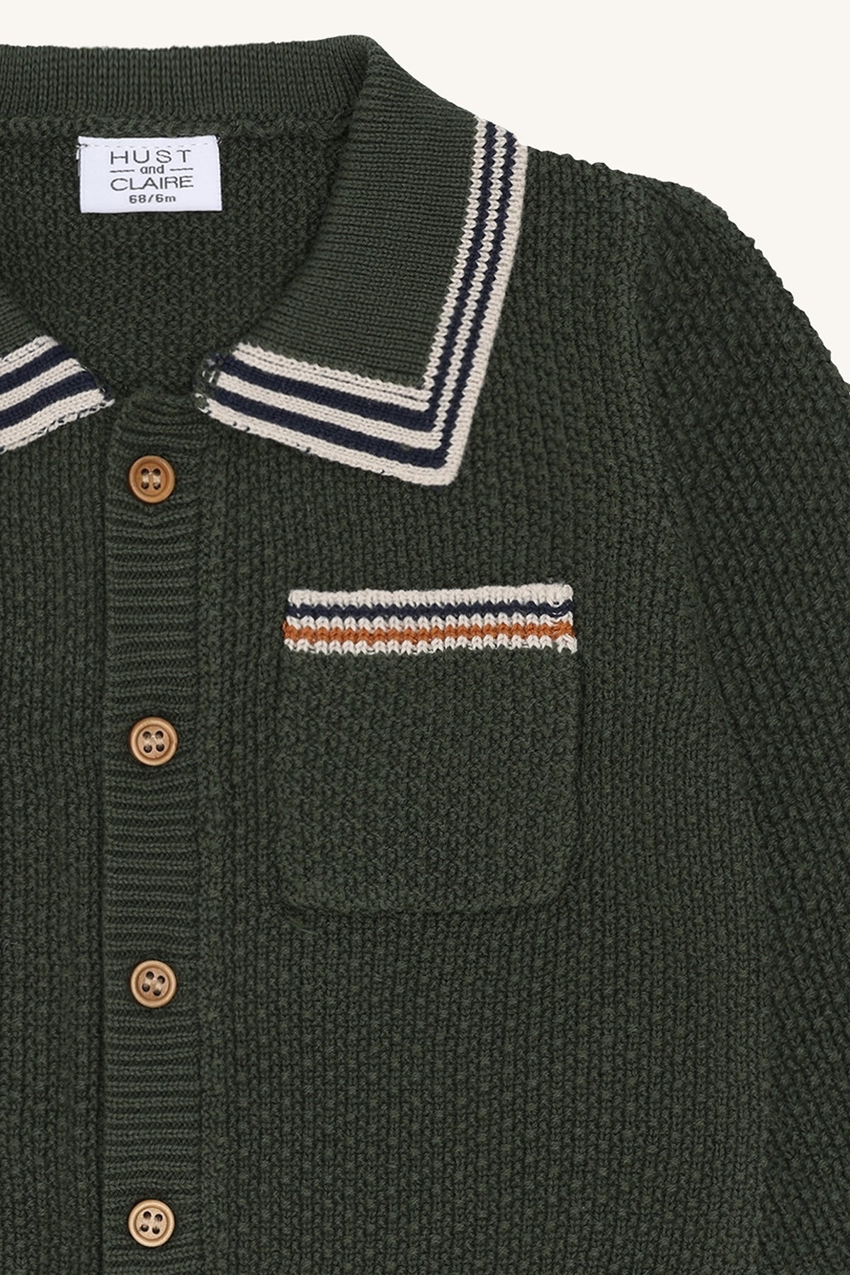 Hust&Claire / HCCharli Polo cardigan / Deep Ivy
