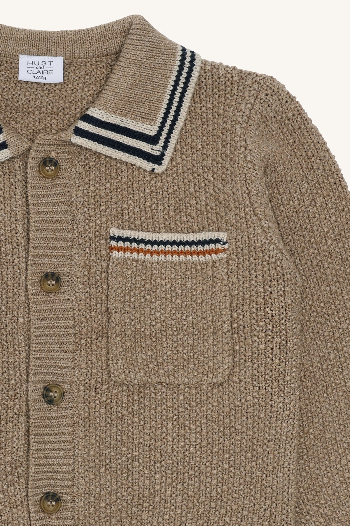 Hust&Claire / HCCharli Polo cardigan / Biscuit