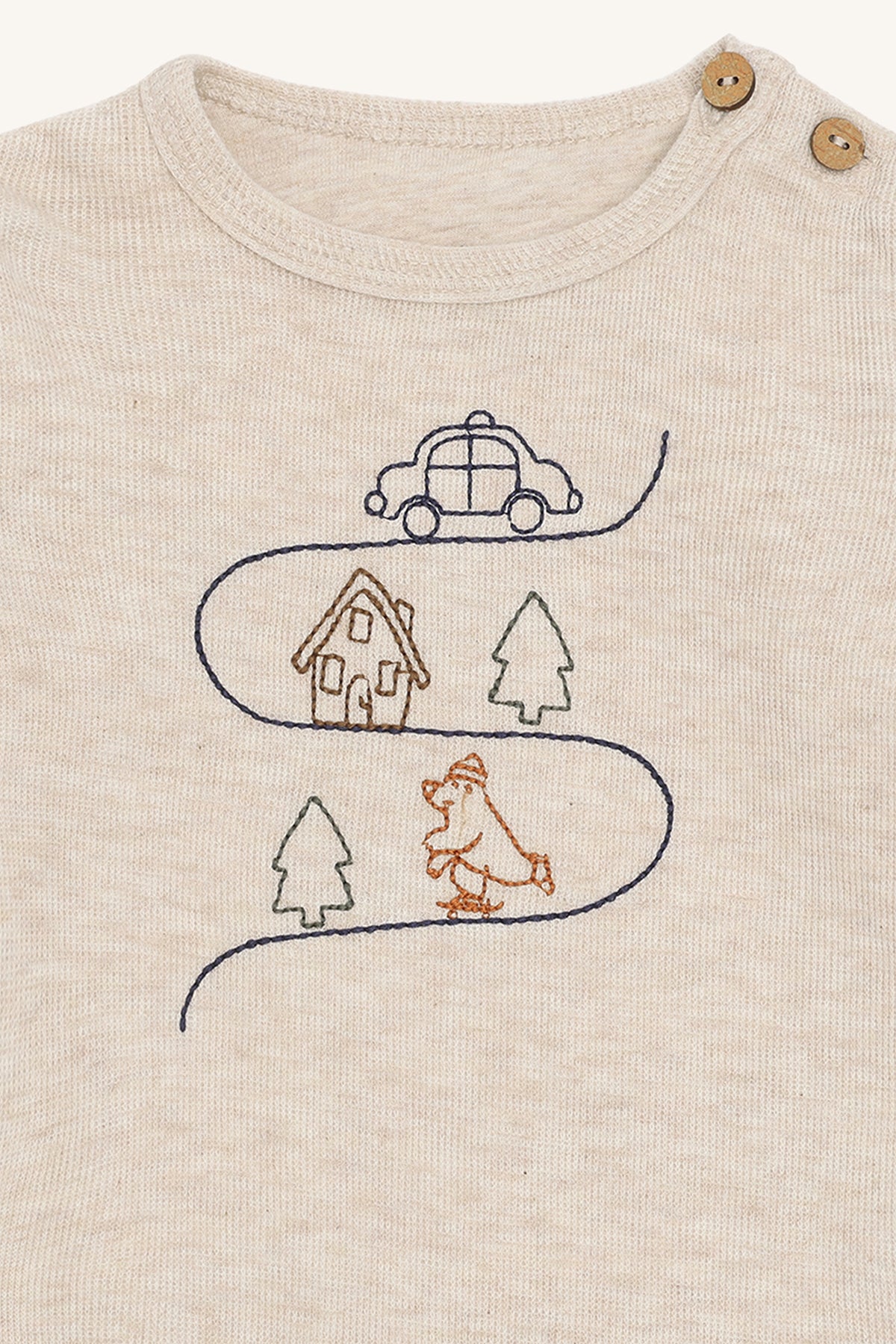 Hust&Claire / HCBuster Driving Embroidery / Wheat Melange