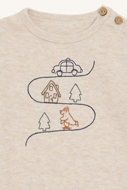 Hust&Claire / HCBuster Driving Embroidery / Wheat Melange