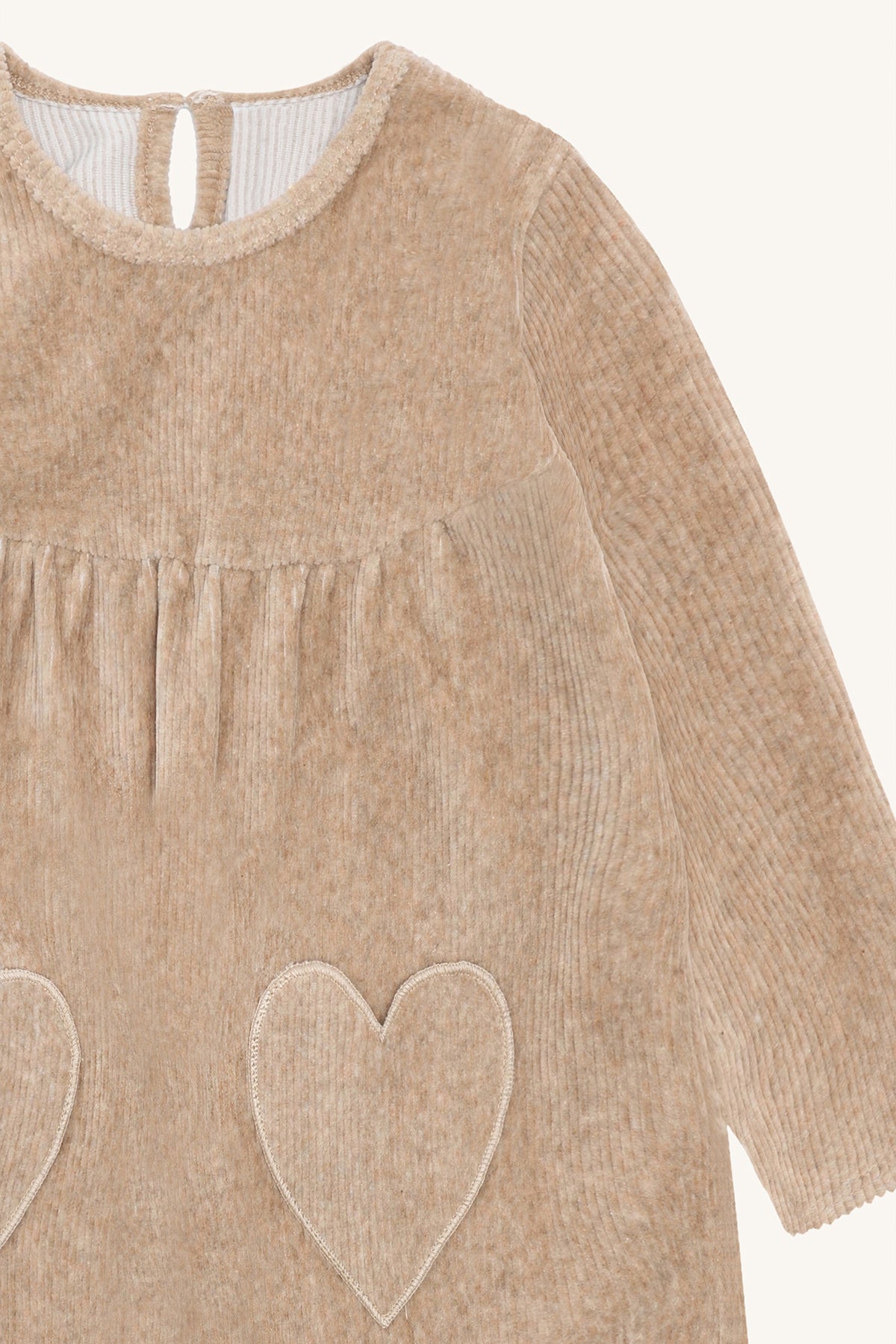 Hust&Claire / HCDonna  Ottoman velour - solid / Biscuit