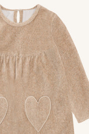 Hust&Claire / HCDonna  Ottoman velour - solid / Biscuit