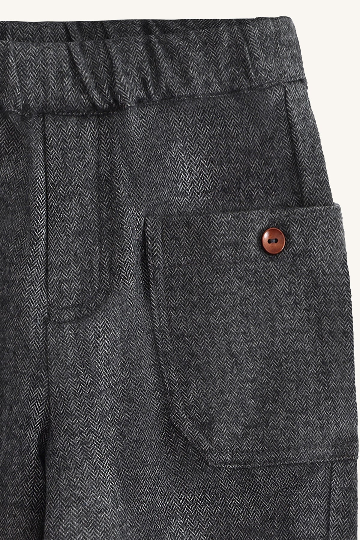 Hust & Claire / HCTue Herringbone Trousers / Grey blend