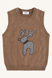 Hust & Claire / HCPerry Deer Vest / Coffee Melange