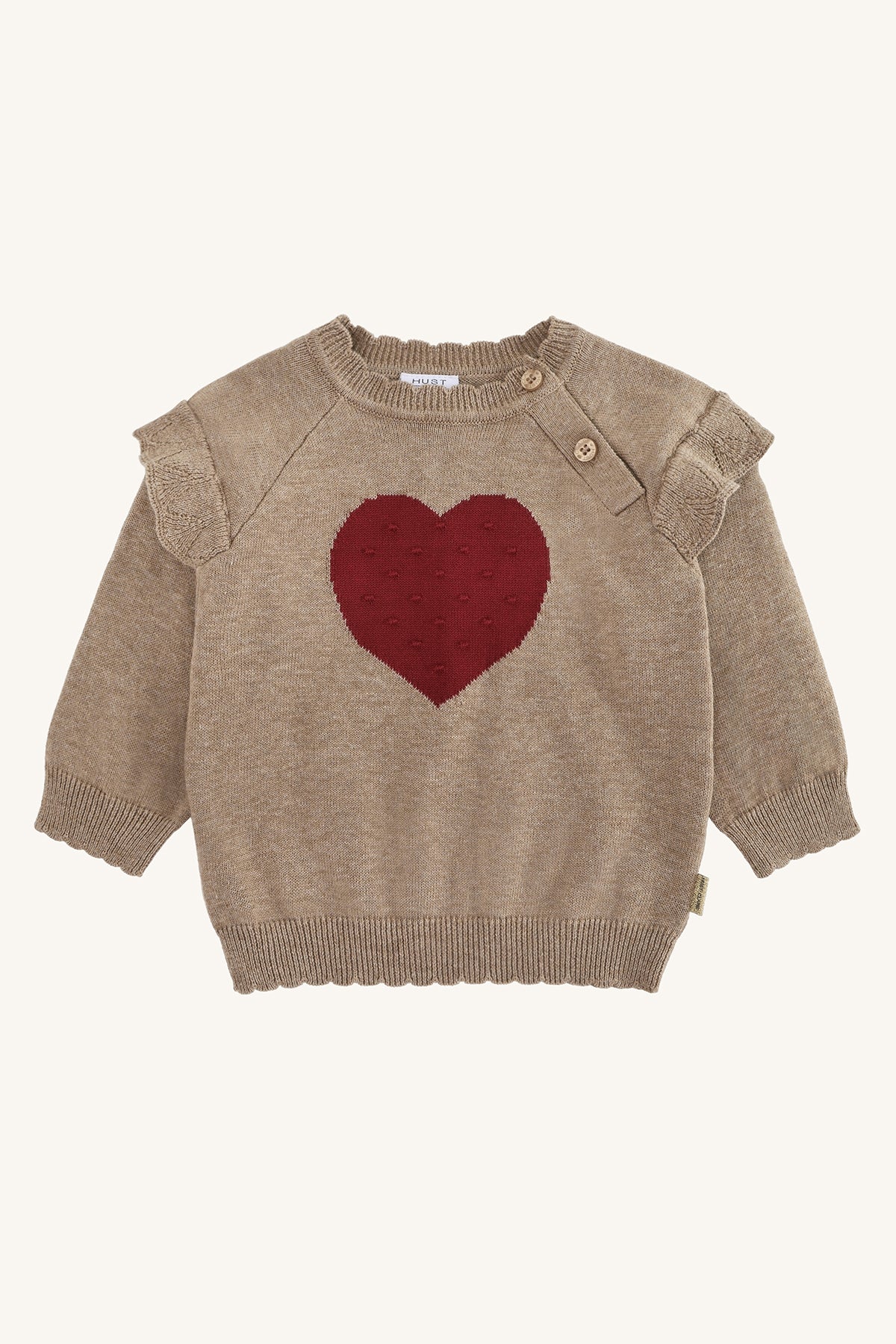 Hust & Claire / HCPusle heart Pullover / Biscuit
