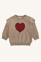 Hust & Claire / HCPusle heart Pullover / Biscuit