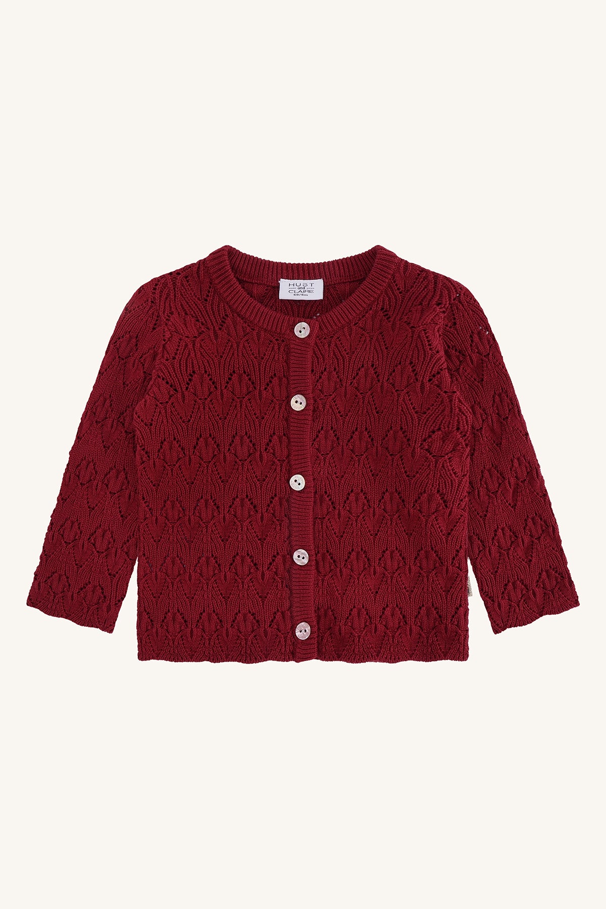 Hust & Claire / HCCilja Pointelle Cardigan / Teaberry