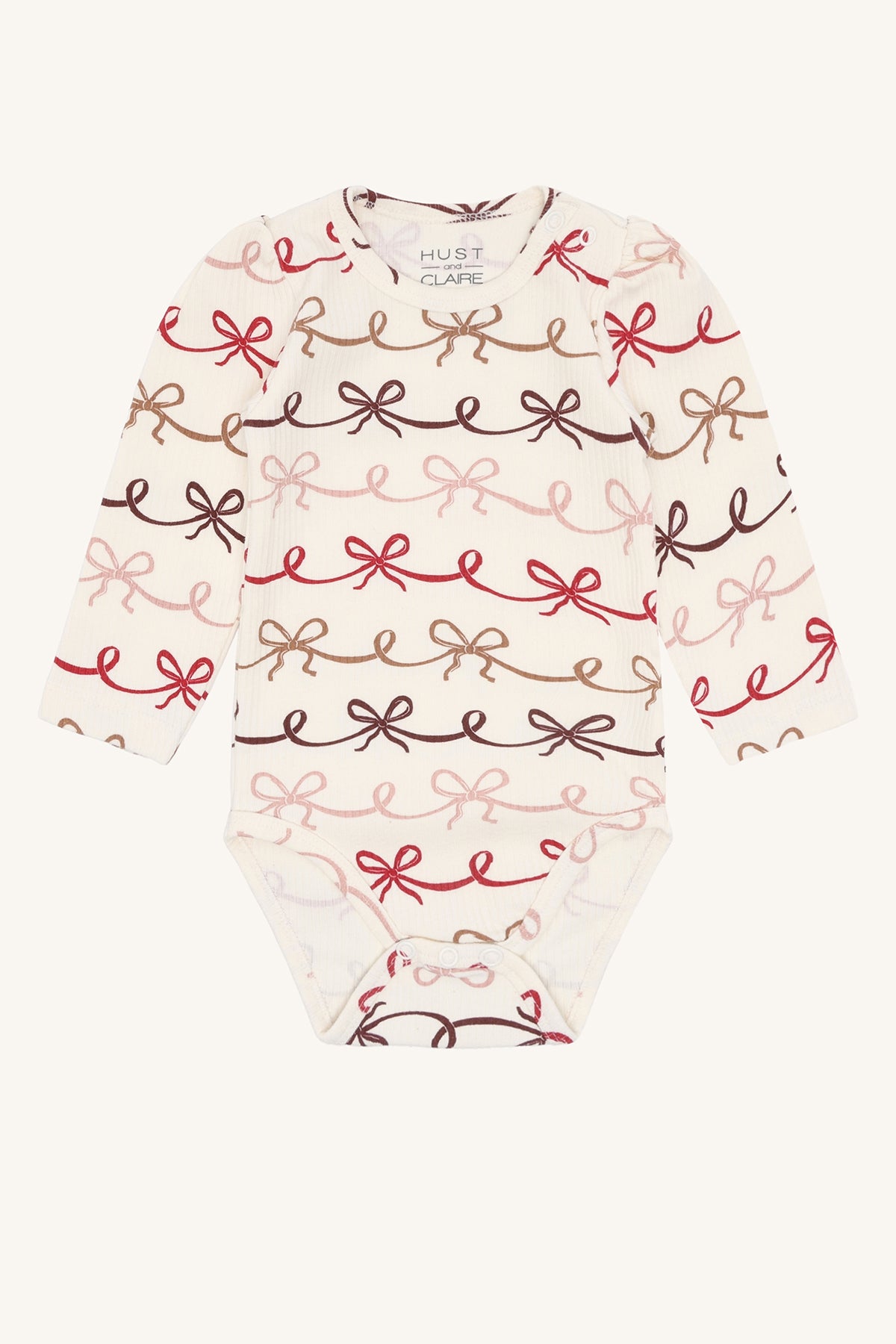 Hust & Claire / HCBritt bow Long sleeved / Sugar