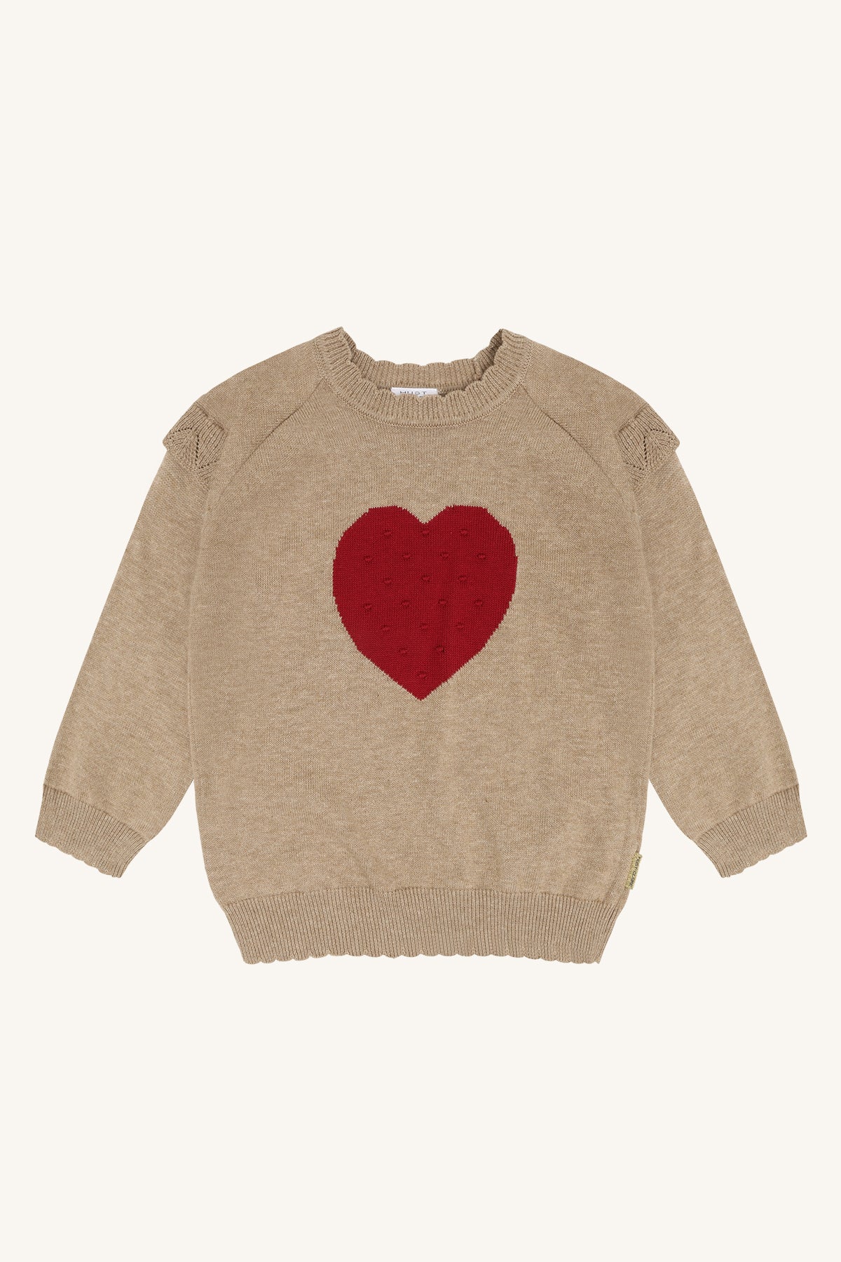 Hust & Claire / HCPippa Heart Pullover / Biscuit