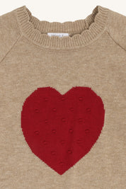 Hust & Claire / HCPippa Heart Pullover / Biscuit