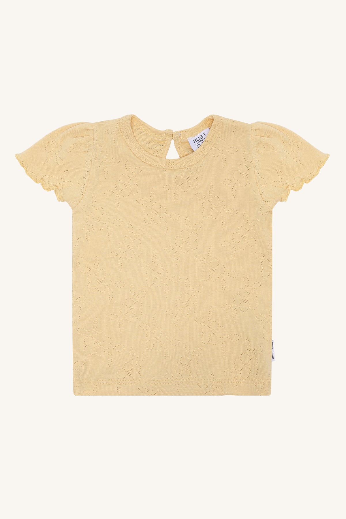 Hust & Claire / T-shirt HCAlma basic pointelle T-shirt / Nectar