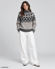 Gina Tricot / Fair isle knitted sweater / Beige melange (1186)