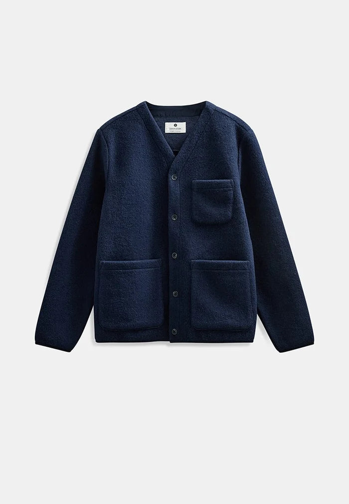 ANERKJENDT / AKSIGURD BOILED WOOL OVERSHIRT / Sky Captain