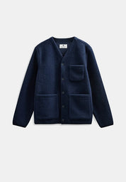 ANERKJENDT / AKSIGURD BOILED WOOL OVERSHIRT / Sky Captain