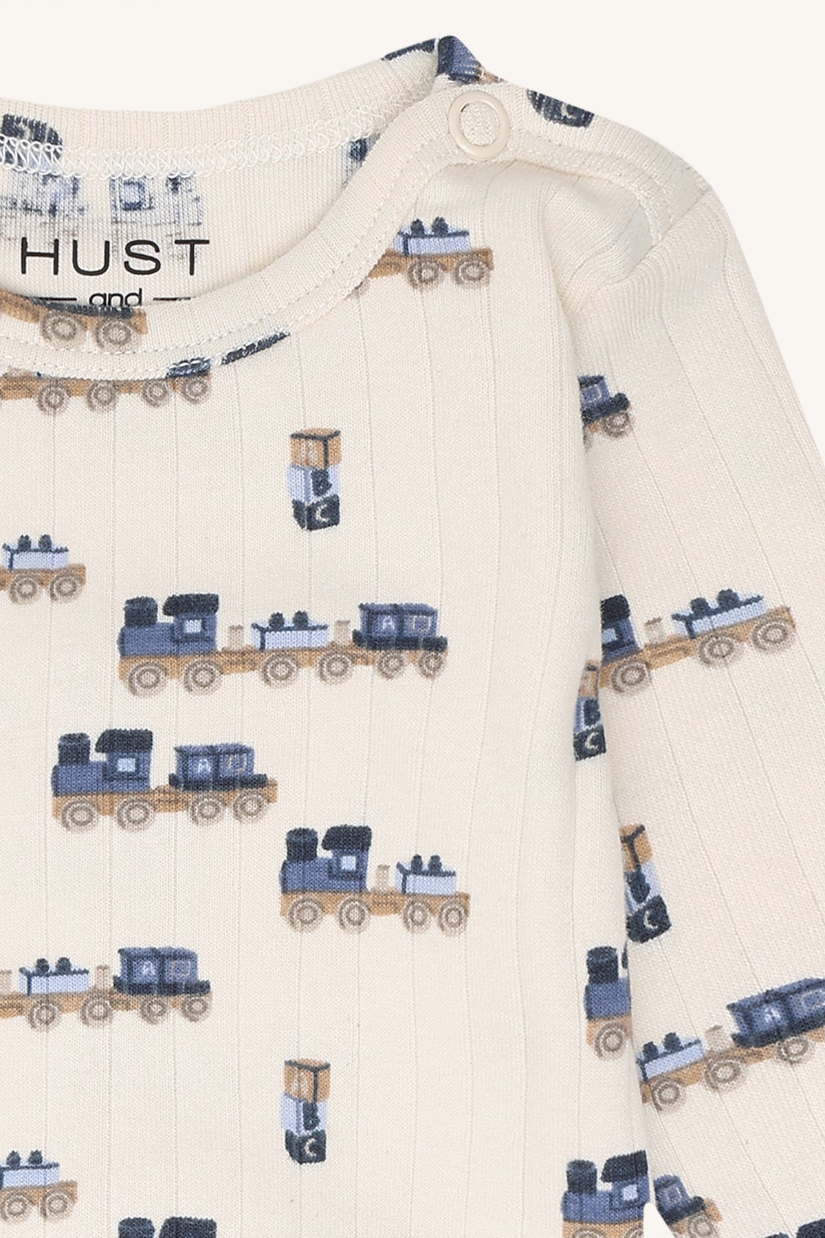 Hust & Claire / HCBam Rib Train Bodystocking L/S / 3290 Off White