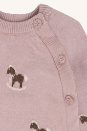 Hust & Claire / HCCall Jacquard Cardigan / 3875 Heather