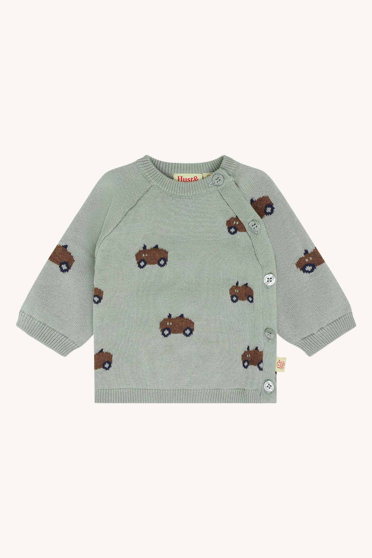 Hust & Claire / HCCall Jacquard Cardigan / 4440 Forest Fog