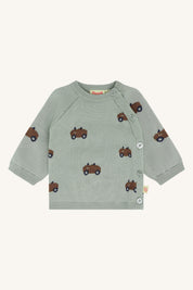 Hust & Claire / HCCall Jacquard Cardigan / 4440 Forest Fog
