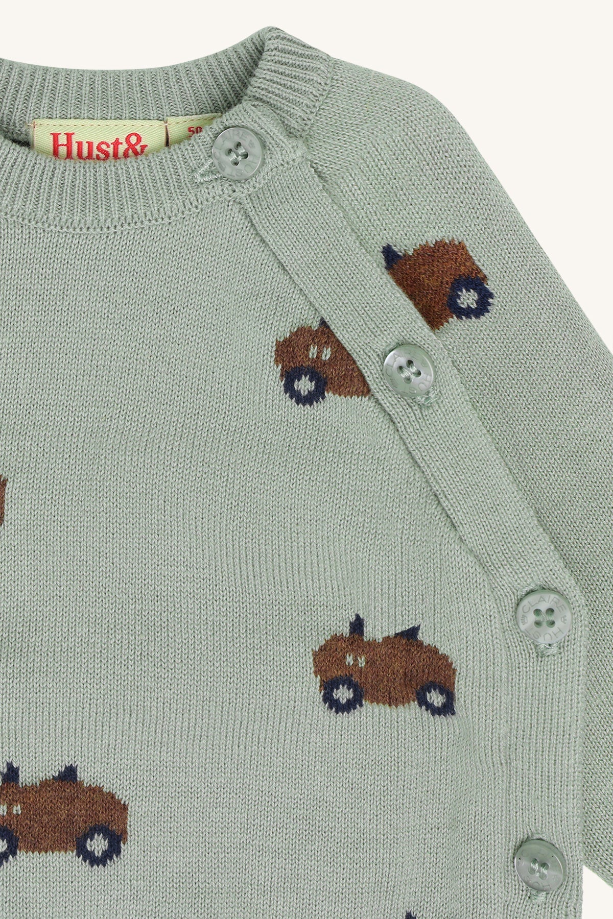 Hust & Claire / HCCall Jacquard Cardigan / 4440 Forest Fog