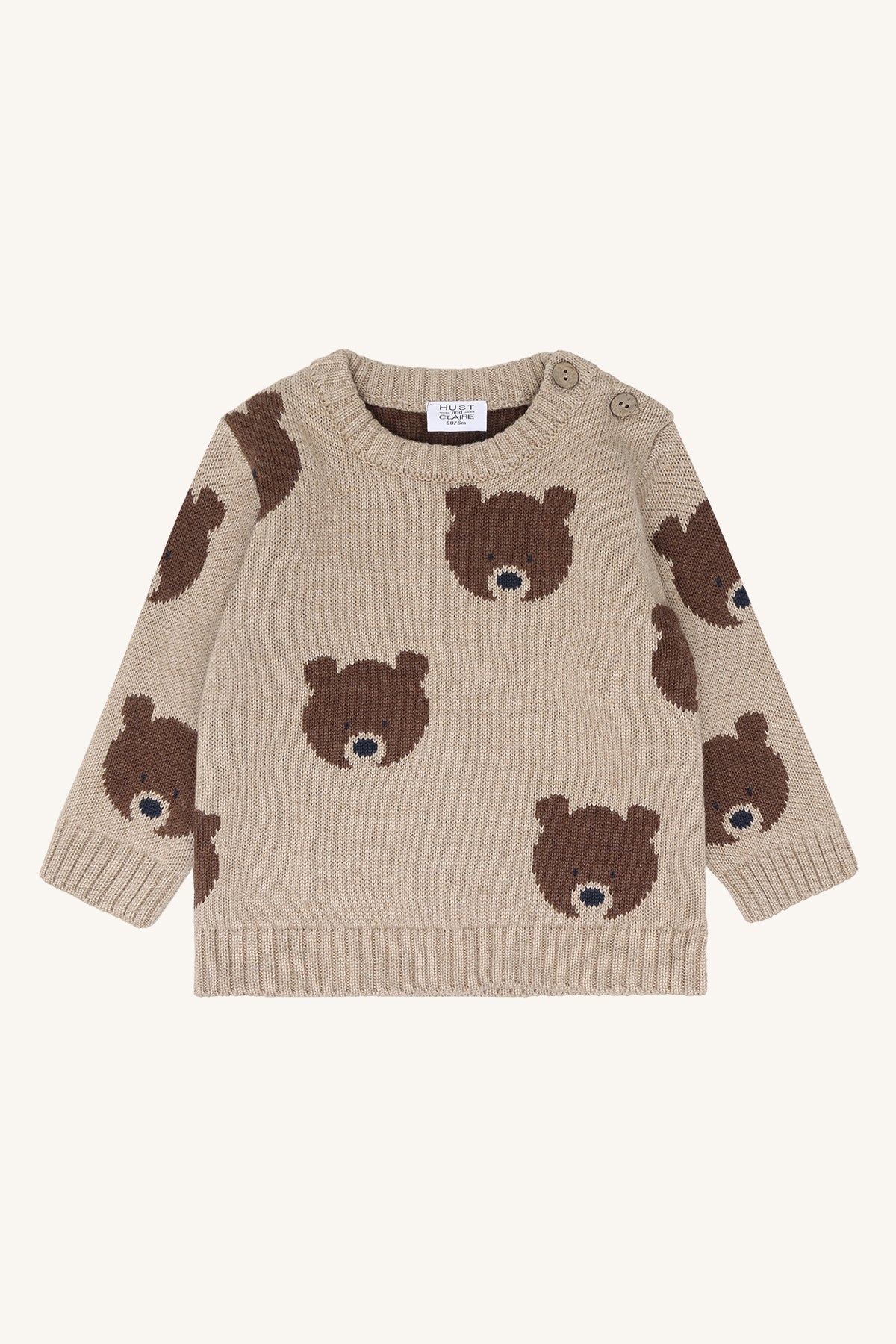 Hust & Claire / HCPilou Bear Pullover / 3552 Beige Melange