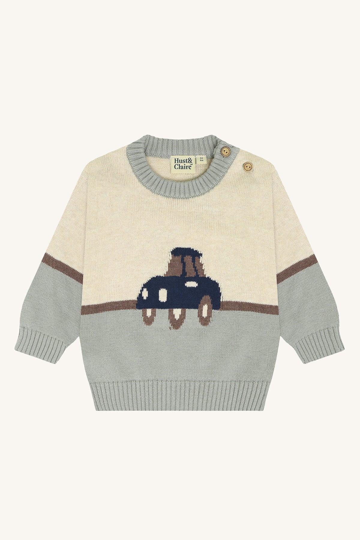Hust & Claire / HCPilou Old Car Pullover / 4440 Forest Fog